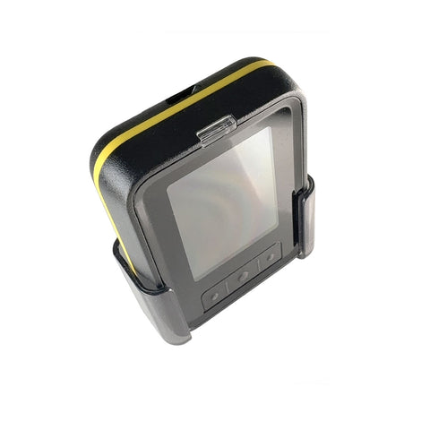 LRS Vibe Plus Alphanumeric pager with clip angled