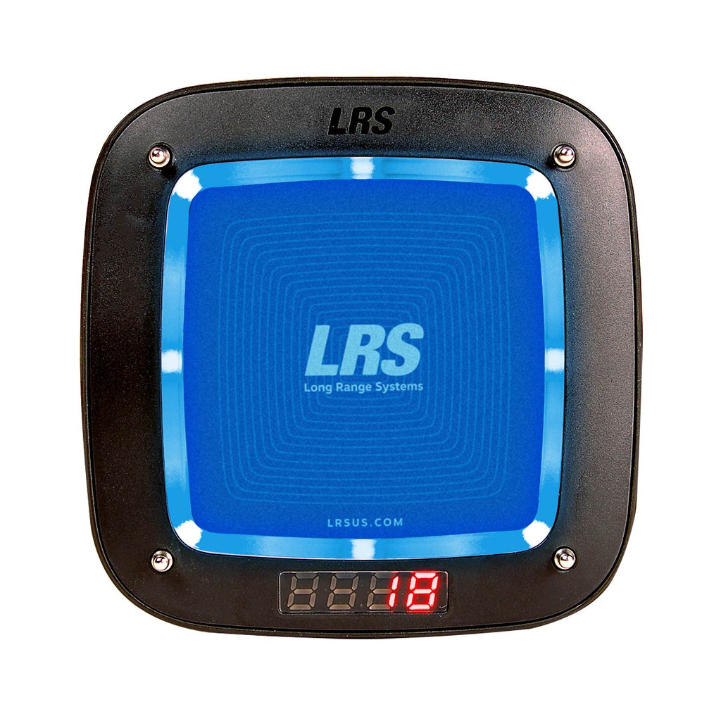 An image of the LRS Guest Pager Note (RX-AT9) in blue, for instant guest notification, wait list management.