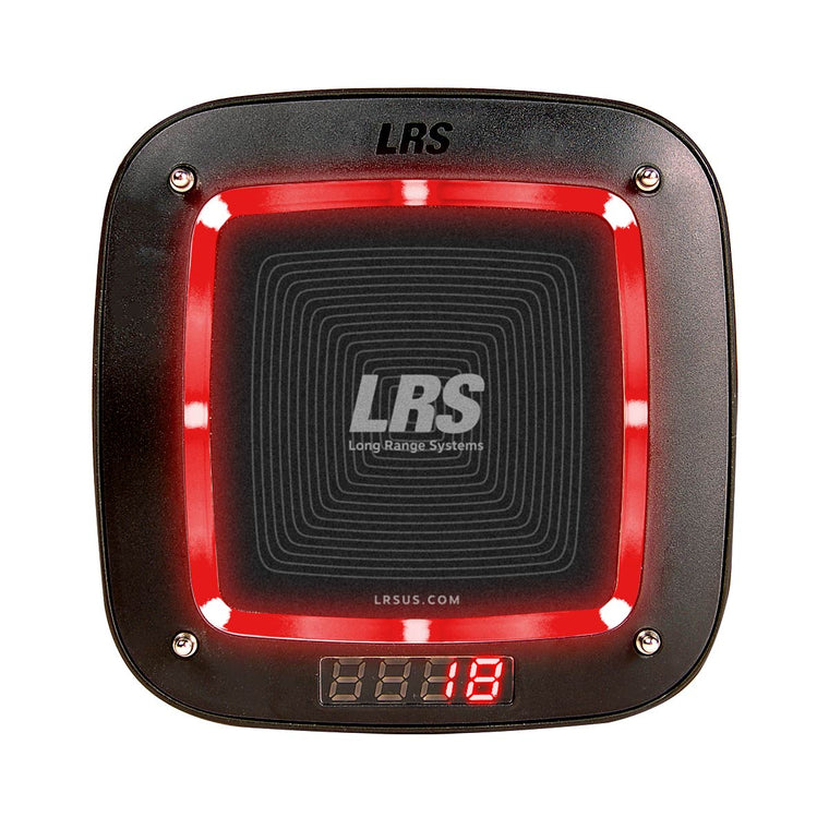 An image of the LRS Guest Pager Note (RX-AT9) in red, for instant guest notification, wait list management.