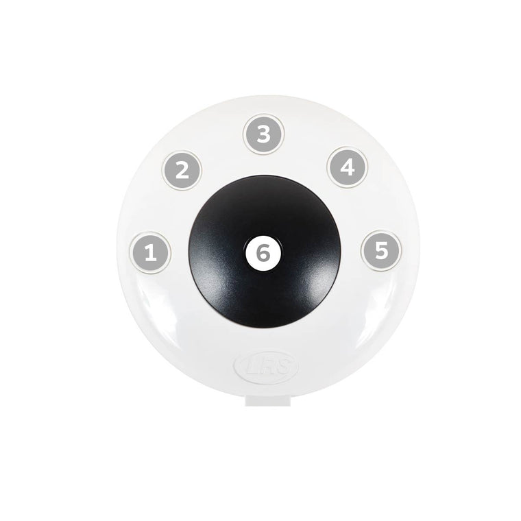 An image of the LRS Pronto Six-Button Push-for-Service Device (TX-Pronto-6) for instant notification for customer service, manager assistance, back up, clean up.