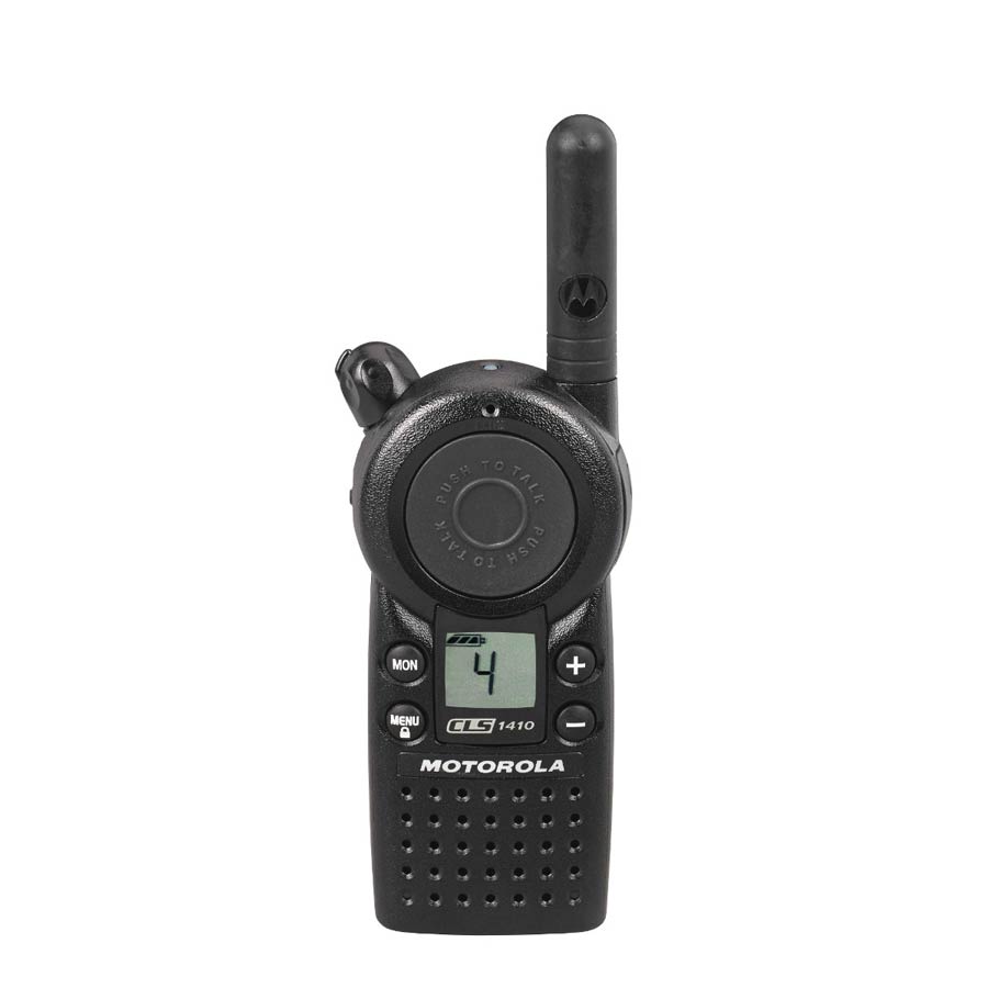 Motorola CLS-1410 two-way radio front view, designed for reliable communication