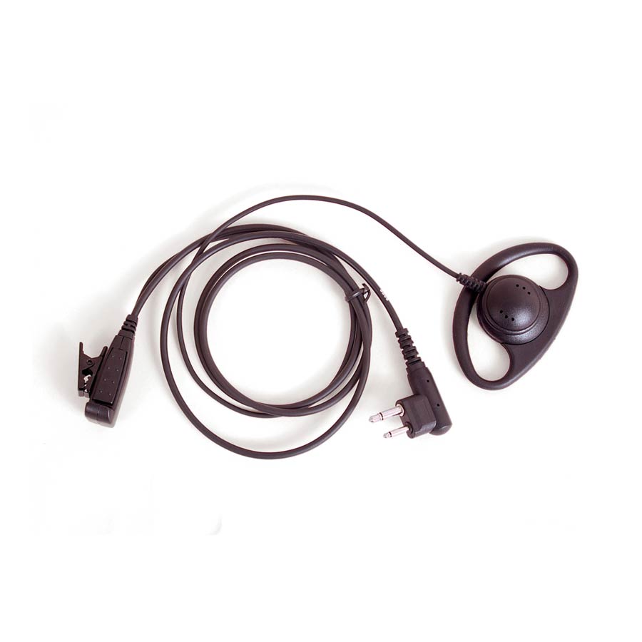 Radio Headset D-Shaped Earpiece with  PTT Mic